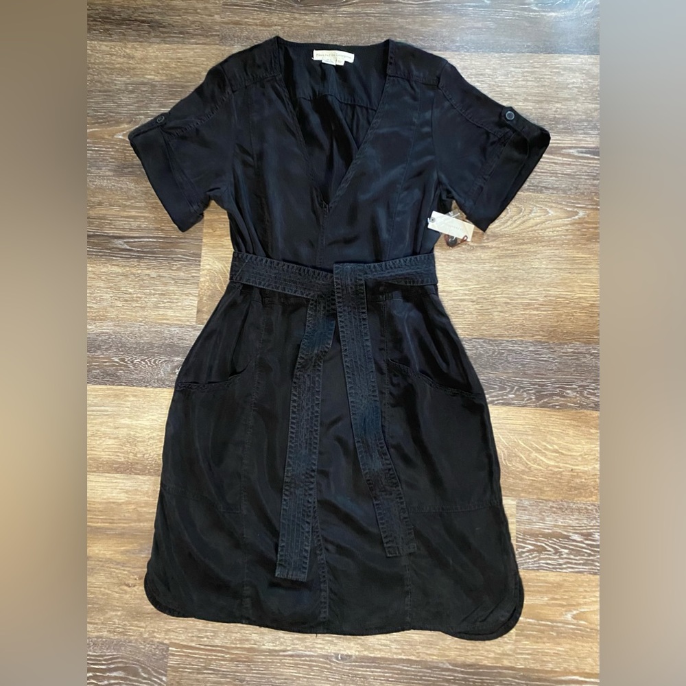 NWT ANTHROPOLOGIE PILCRO & LETTERPRESS DRESS SIZE LARGE IN NOIRE